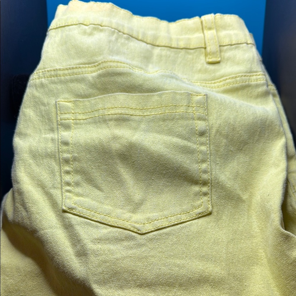 Delicious Yellow Denim Jeans with Sturdy Stitching